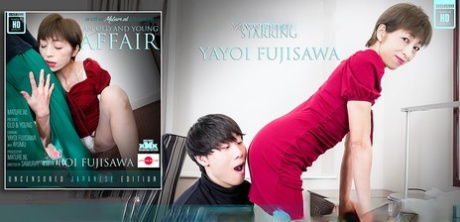 Mature Asian woman has sexual intercourse with her younger Asian lover