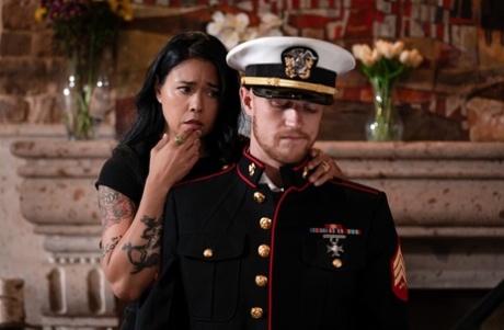 Thai woman Dana Vespoli has sex with her stepson from the Navy