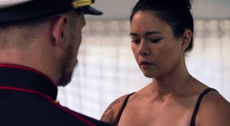 Thai woman Dana Vespoli has sex with her stepson from the Navy