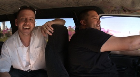 Naughty MILF Trisha Uptown has wild groupsex with young couples in a van