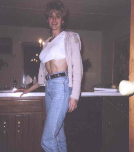Slim swinger in red underwear Tracy Lick spreads her hot holes in a solo