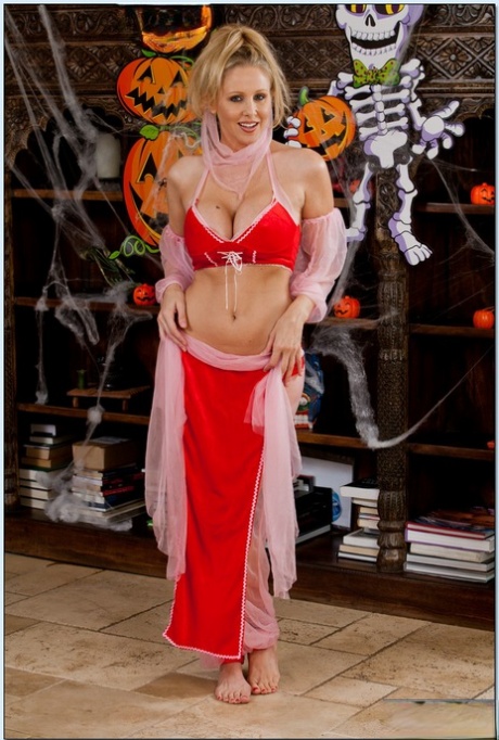 Busty mom in red lingerie Deauxma rides her stepson's cock & takes a facial